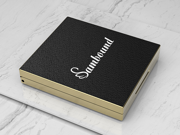 仿皮革紋理四色眼影盤(pán)包裝加工定制